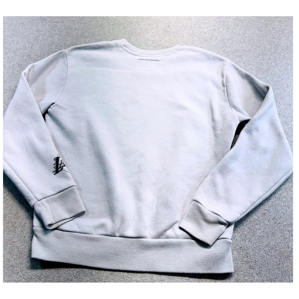 Hollister x NBA Los Angeles Lakers Sweatshirt Mens XS Big Logo Crewneck Gray - Picture 11 of 11